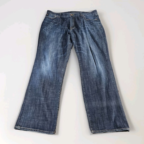Lucky Brand 40x32 Men's 361 vintage straight Selvedge denim jeans Baggy Blue - Picture 5 of 14